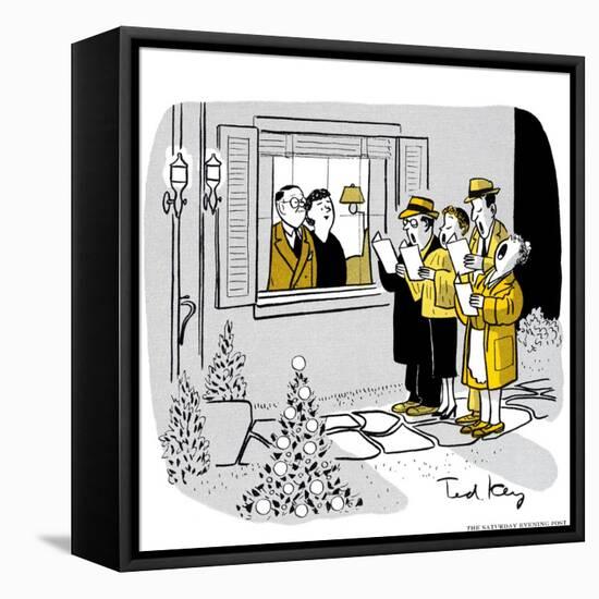 Hazel Cartoon-Ted Key-Framed Stretched Canvas