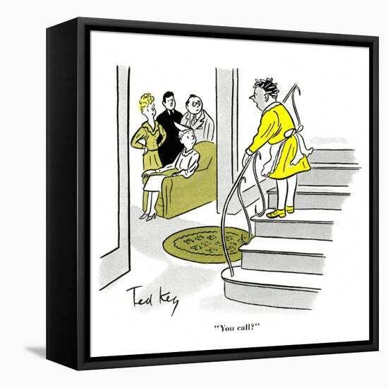 Hazel Cartoon-Ted Key-Framed Stretched Canvas