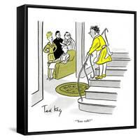 Hazel Cartoon-Ted Key-Framed Stretched Canvas