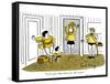 Hazel Cartoon-Ted Key-Framed Stretched Canvas