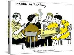 Hazel Cartoon-Ted Key-Stretched Canvas