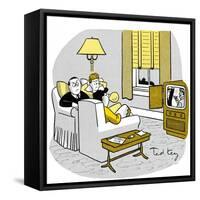 Hazel Cartoon-Ted Key-Framed Stretched Canvas