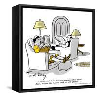 Hazel Cartoon-Ted Key-Framed Stretched Canvas