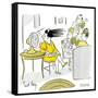 Hazel Cartoon-Ted Key-Framed Stretched Canvas