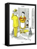 Hazel Cartoon-Ted Key-Framed Stretched Canvas