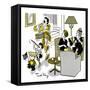 Hazel Cartoon-Ted Key-Framed Stretched Canvas