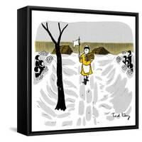 Hazel Cartoon-Ted Key-Framed Stretched Canvas