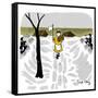 Hazel Cartoon-Ted Key-Framed Stretched Canvas