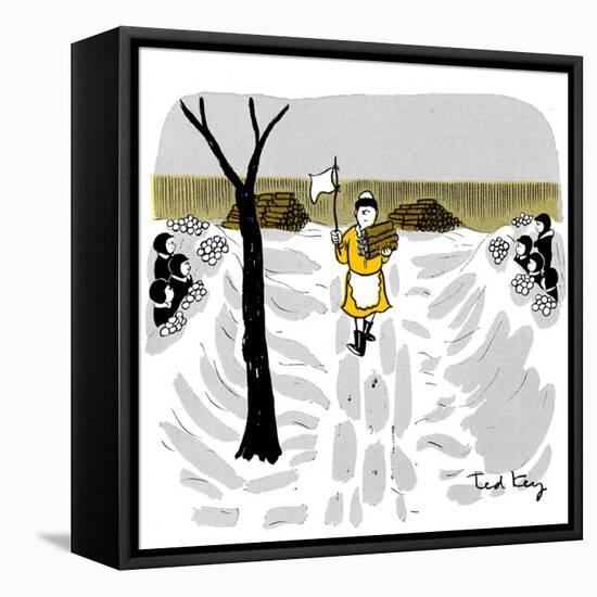 Hazel Cartoon-Ted Key-Framed Stretched Canvas