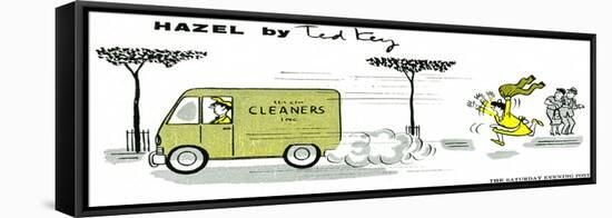 Hazel Cartoon-Ted Key-Framed Stretched Canvas