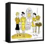 Hazel Cartoon-Ted Key-Framed Stretched Canvas