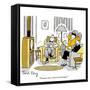 Hazel Cartoon-Ted Key-Framed Stretched Canvas