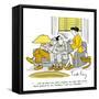 Hazel Cartoon-Ted Key-Framed Stretched Canvas