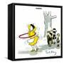 Hazel Cartoon-Ted Key-Framed Stretched Canvas