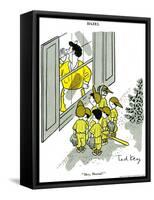 Hazel Cartoon-Ted Key-Framed Stretched Canvas