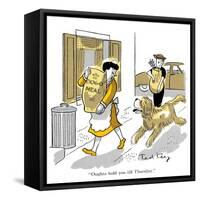 Hazel Cartoon-Ted Key-Framed Stretched Canvas