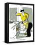 Hazel Cartoon-Ted Key-Framed Stretched Canvas