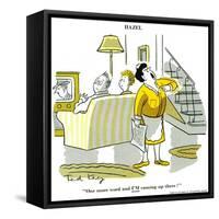 Hazel Cartoon-Ted Key-Framed Stretched Canvas