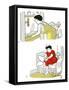 Hazel Cartoon-Ted Key-Framed Stretched Canvas