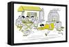 Hazel Cartoon-Ted Key-Framed Stretched Canvas