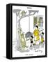 Hazel Cartoon-Ted Key-Framed Stretched Canvas