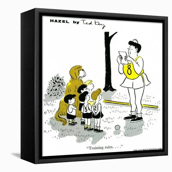 Hazel Cartoon-Ted Key-Framed Stretched Canvas