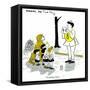 Hazel Cartoon-Ted Key-Framed Stretched Canvas