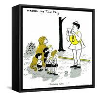 Hazel Cartoon-Ted Key-Framed Stretched Canvas