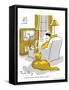 Hazel Cartoon-Ted Key-Framed Stretched Canvas