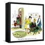 Hazel Cartoon-Ted Key-Framed Stretched Canvas