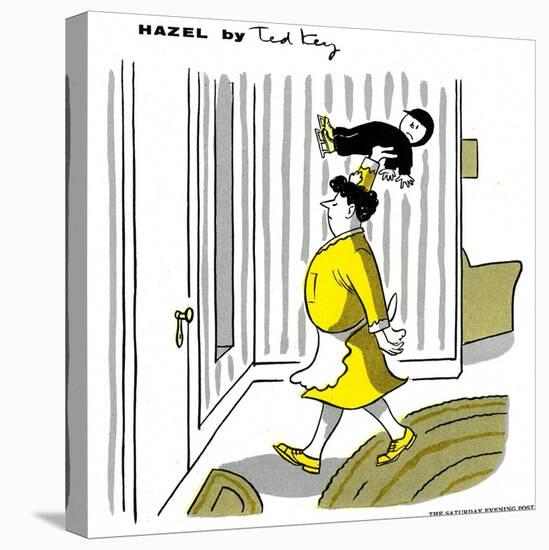 Hazel Cartoon-Ted Key-Stretched Canvas