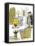 Hazel Cartoon-Ted Key-Framed Stretched Canvas