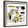 Hazel Cartoon-Ted Key-Framed Giclee Print