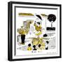 Hazel Cartoon-Ted Key-Framed Giclee Print