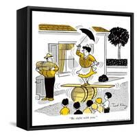 Hazel Cartoon-Ted Key-Framed Stretched Canvas