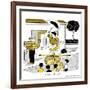 Hazel Cartoon-Ted Key-Framed Giclee Print