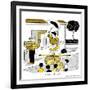 Hazel Cartoon-Ted Key-Framed Giclee Print