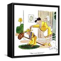 Hazel Cartoon-Ted Key-Framed Stretched Canvas