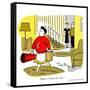 Hazel Cartoon-Ted Key-Framed Stretched Canvas