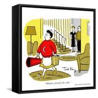 Hazel Cartoon-Ted Key-Framed Stretched Canvas