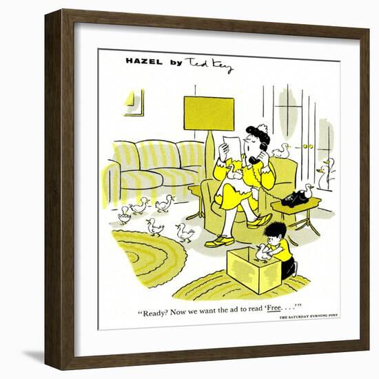 Hazel Cartoon-Ted Key-Framed Giclee Print