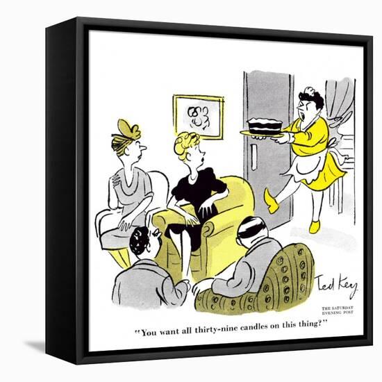 Hazel Cartoon-Ted Key-Framed Stretched Canvas