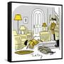 Hazel Cartoon-Ted Key-Framed Stretched Canvas