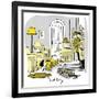 Hazel Cartoon-Ted Key-Framed Giclee Print