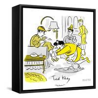 Hazel Cartoon-Ted Key-Framed Stretched Canvas