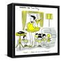 Hazel Cartoon-Ted Key-Framed Stretched Canvas