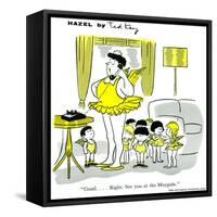 Hazel Cartoon-Ted Key-Framed Stretched Canvas