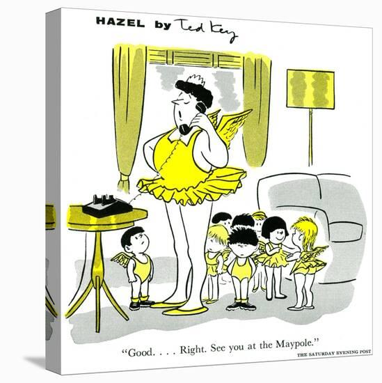 Hazel Cartoon-Ted Key-Stretched Canvas