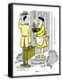 Hazel Cartoon-Ted Key-Framed Stretched Canvas