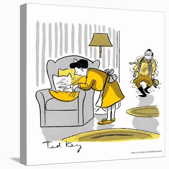 Hazel Cartoon-Ted Key-Stretched Canvas